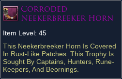 Corroded Neekerbreeker Horn | LOTRO Items Database