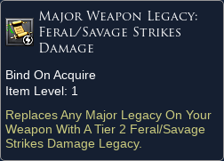 Major Weapon Legacy: Feral/Savage Strikes Damage | LOTRO Items Database