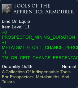 Tools of the Apprentice Armourer | LOTRO Items Database