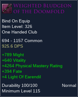 Weighted Bludgeon of the Doomfold | LOTRO Items Database